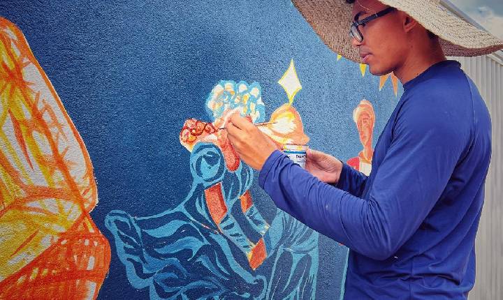 Comunidade Novo Zabelê se prepara para inauguração da galeria de arte a céu aberto do Projeto Galerias