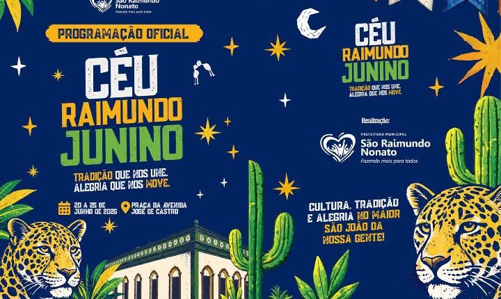 Confira a programação do Céu Raimundo Junino 2026, de 20 a 25 de junho