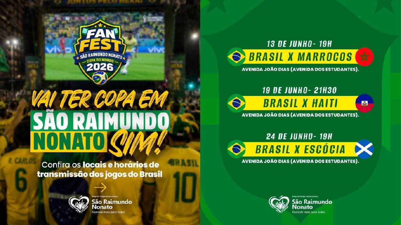 Prefeitura de São Raimundo Nonato realiza o primeiro FAN FEST dos jogos da Seleção Brasileira