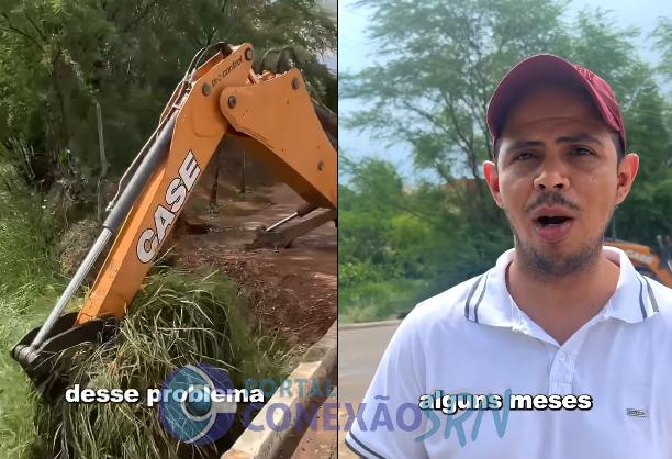 Após chuvas de hoje, Prefeitura realiza a desobstrução das galerias de escoamentos de água do centro da cidade