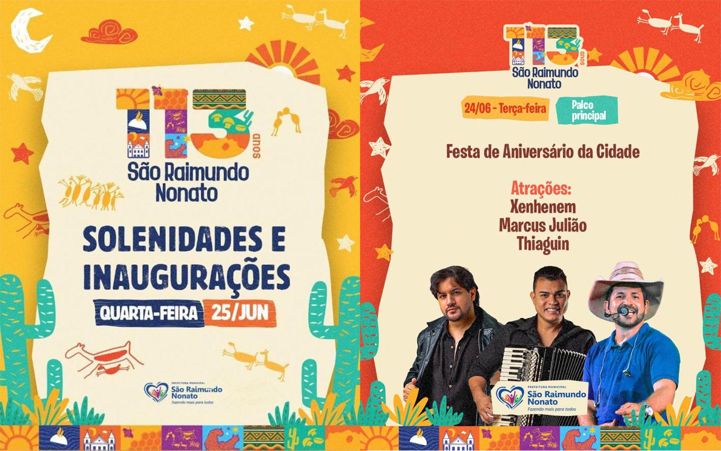 São Raimundo Nonato celebra 113 anos com programação especial de inaugurações, solenidades e shows