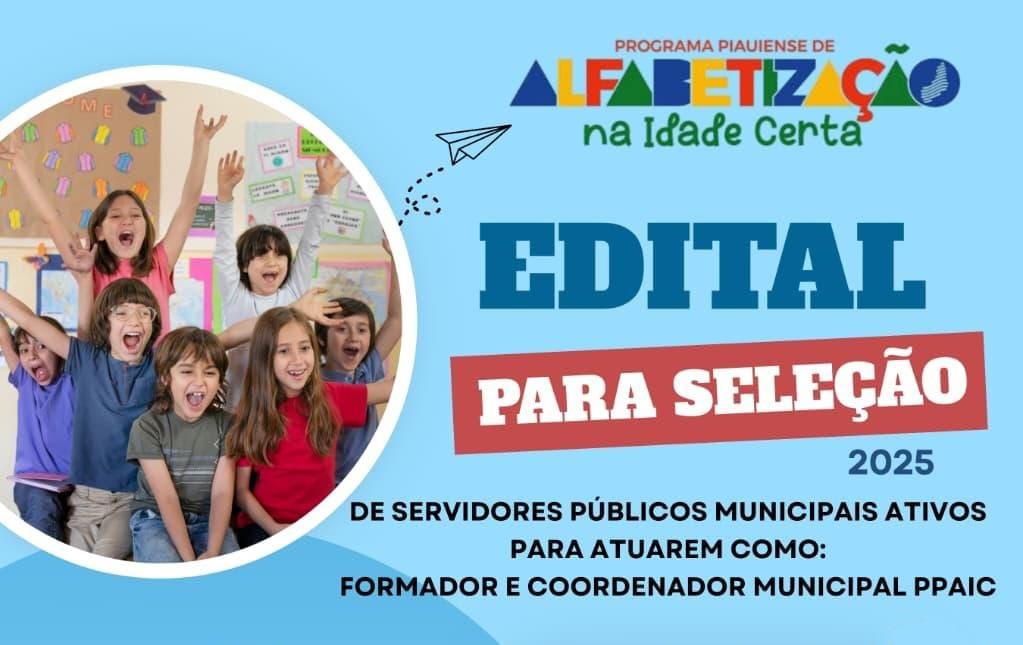Prefeitura de São Raimundo Nonato abre seleção para Coordenador e Formadores do PPAIC 2025