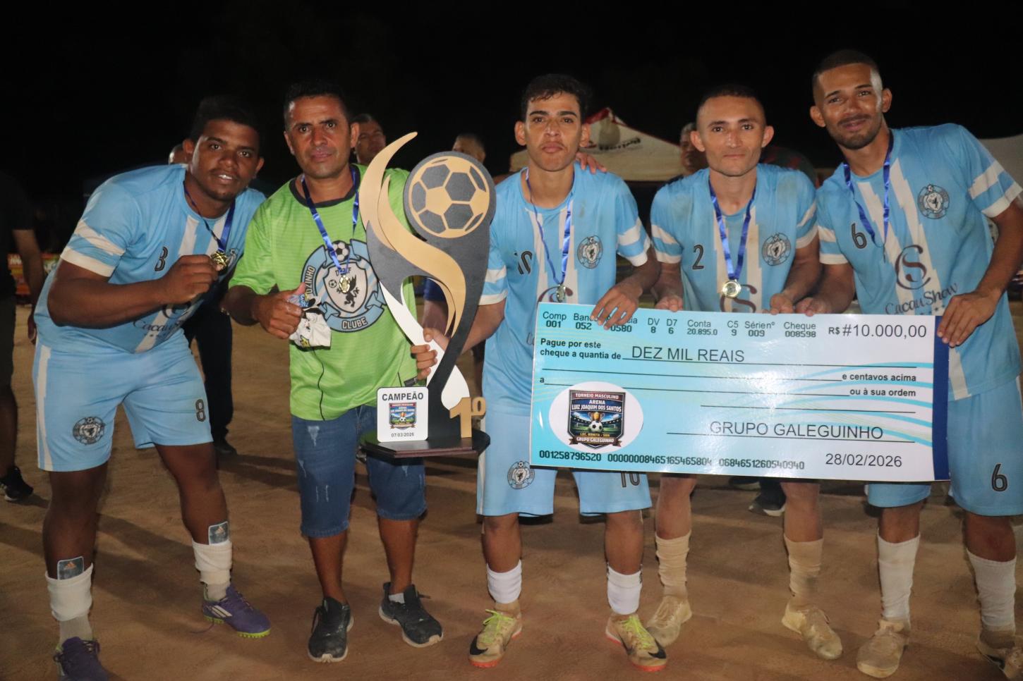 Dodozinho vence Trem Bala por 3 a 2 e se consagra campeão do 1º Campeonato Regional de Futsal da Arena Luiz Joaquim dos Santos